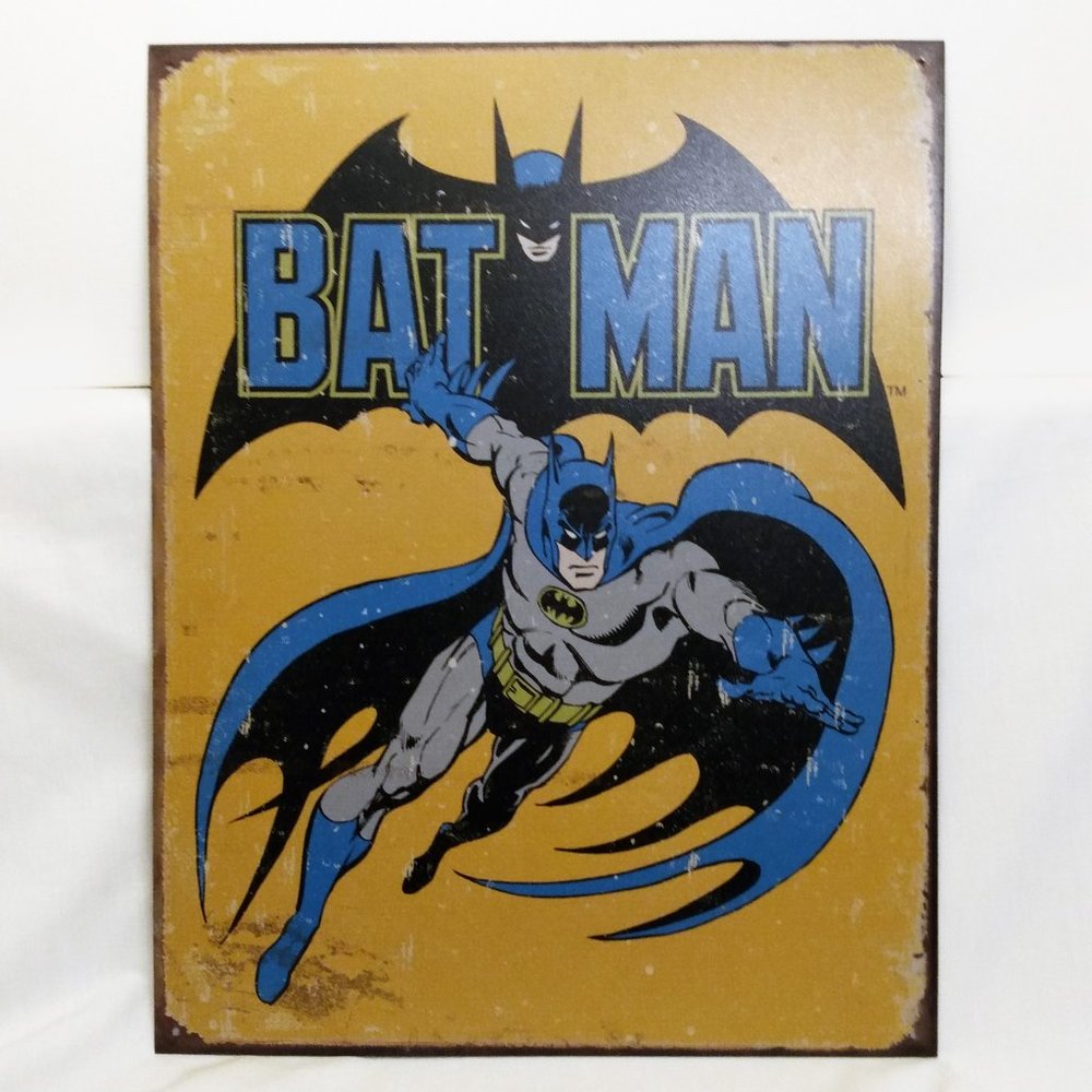 Batman Retro Print On Metal-16" x 12.5"
